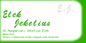 elek jekelius business card